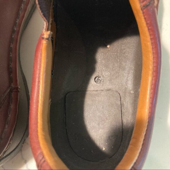 RED WING Sz 6 Leather Round Squarish Slip On Loafers Shoes - Picture 6 of 12